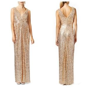 BADGLEY MISCHKA Glitz Gown Metallic Sequin Dress 2